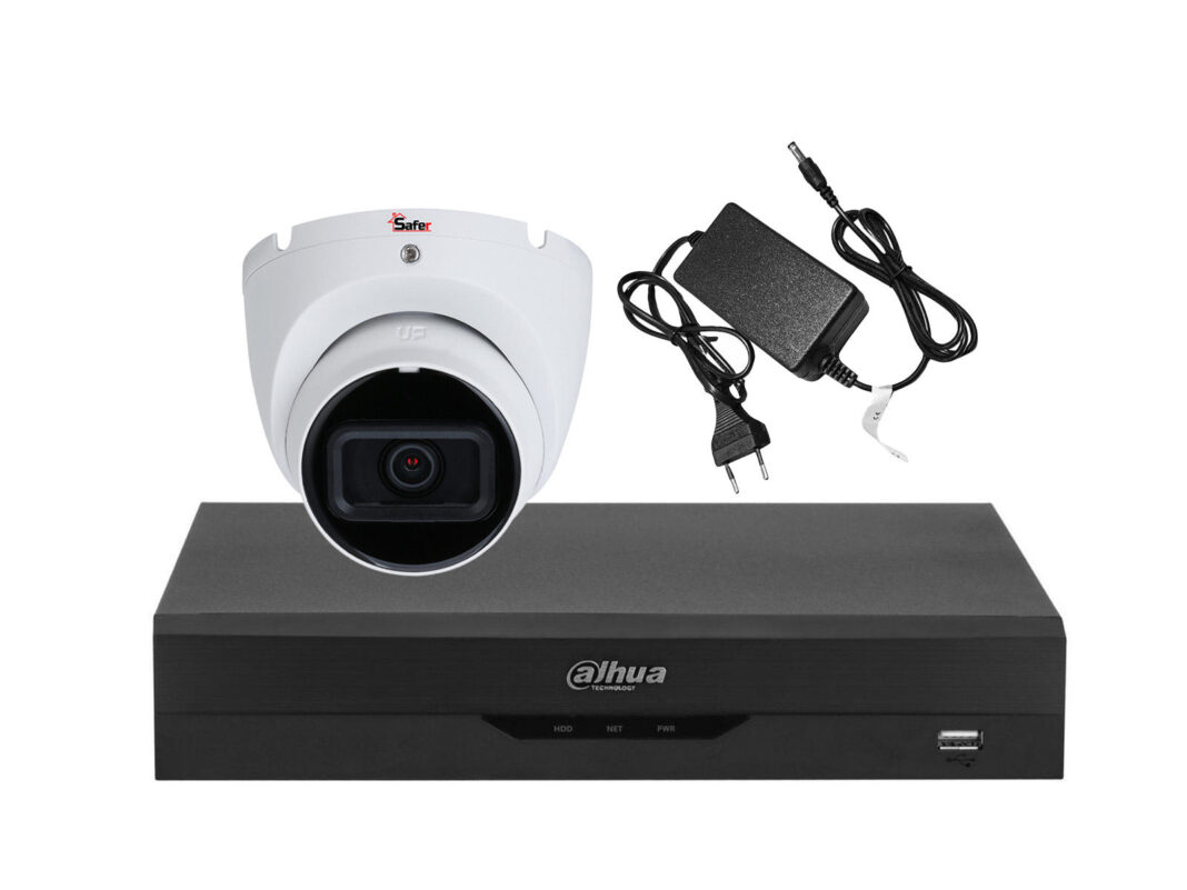 Sistem supraveghere 1 camera interior Full HD 2MP, IR 30m, audio, Dahua KIT1INTFHD