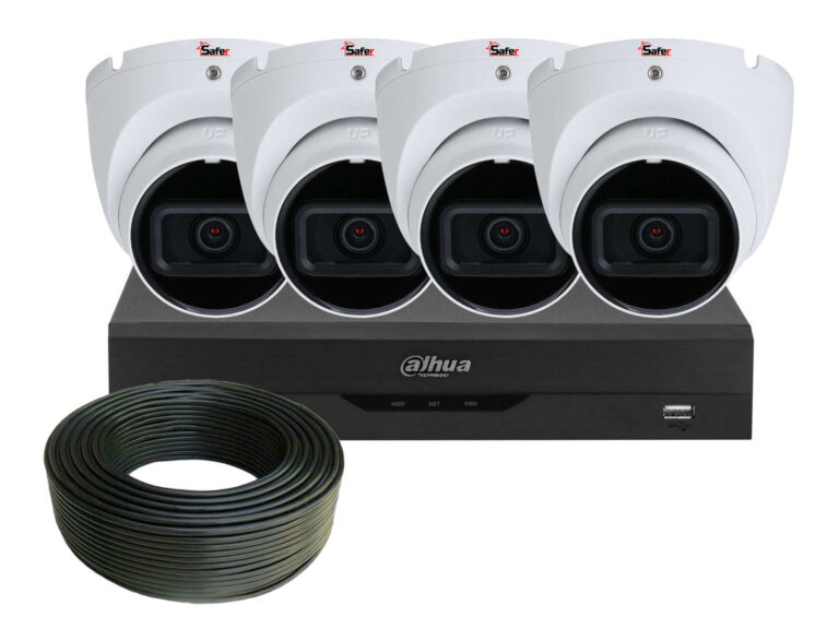 Sistem de supraveghere 4 camere interior Dahua, 2MP, Smart IR 30m, KIT4INT50IRDAH