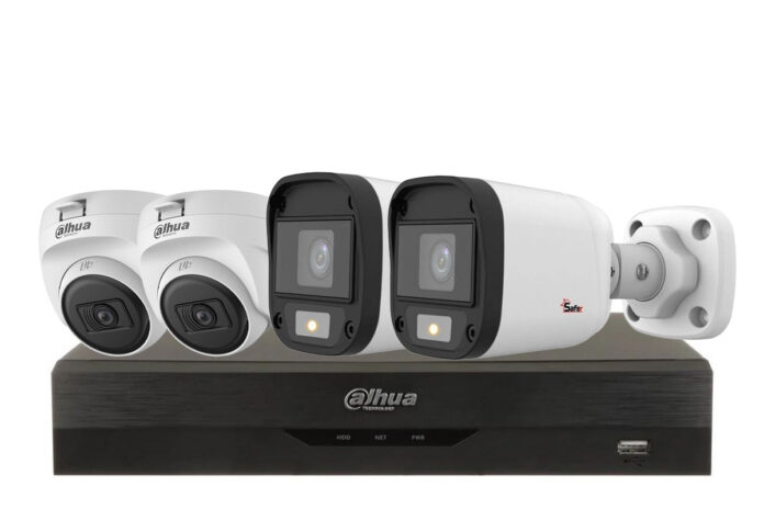 Sistem supraveghere 4 camere mixt, rezolutie 2MP/5MP, IR 20/25m, LED Alb 20m, DVR Dahua 4 canale, KIT4MIXT20DAH Sistem supraveghere 4 camere mixt, rezolutie 2MP/5MP, IR 20/25m, LED Alb 20m, DVR Dahua 4 canale, KIT4MIXT20DAH