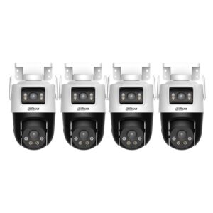 Kit camera supraveghere duala rotativa IP Dome WiFi PT Dahua P5D-5F-PV-0280B, 5 MP + 5 MP, 2.8 mm + 6 mm, IR 30 / 50 m, lumina alba 20 / 40 m, microfon, difuzor, slot card, 4 bucati Kit camera supraveghere duala rotativa IP Dome WiFi PT Dahua P5D-5F-PV-0280B, 5 MP + 5 MP, 2.8 mm + 6 mm, IR 30 / 50 m, lumina alba 20 / 40 m, microfon, difuzor, slot card, 4 bucati