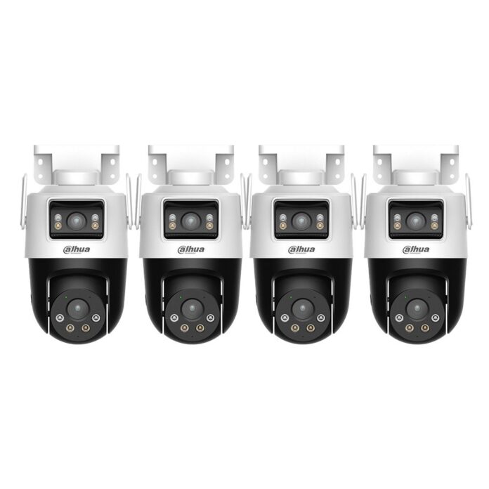 Kit camera supraveghere duala rotativa IP Dome WiFi PT Dahua P5D-5F-PV-0280B, 5 MP + 5 MP, 2.8 mm + 6 mm, IR 30 / 50 m, lumina alba 20 / 40 m, microfon, difuzor, slot card, 4 bucati Kit camera supraveghere duala rotativa IP Dome WiFi PT Dahua P5D-5F-PV-0280B, 5 MP + 5 MP, 2.8 mm + 6 mm, IR 30 / 50 m, lumina alba 20 / 40 m, microfon, difuzor, slot card, 4 bucati