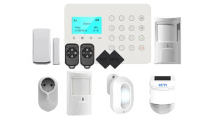 Kit sistem alarma wireless, GSM, 2 zone, priza, detector si senzor miscare, sirena exterior, Heyi KIT HY-H7-03 Kit sistem alarma wireless, GSM, 2 zone, priza, detector si senzor miscare, sirena exterior, Heyi KIT HY-H7-03