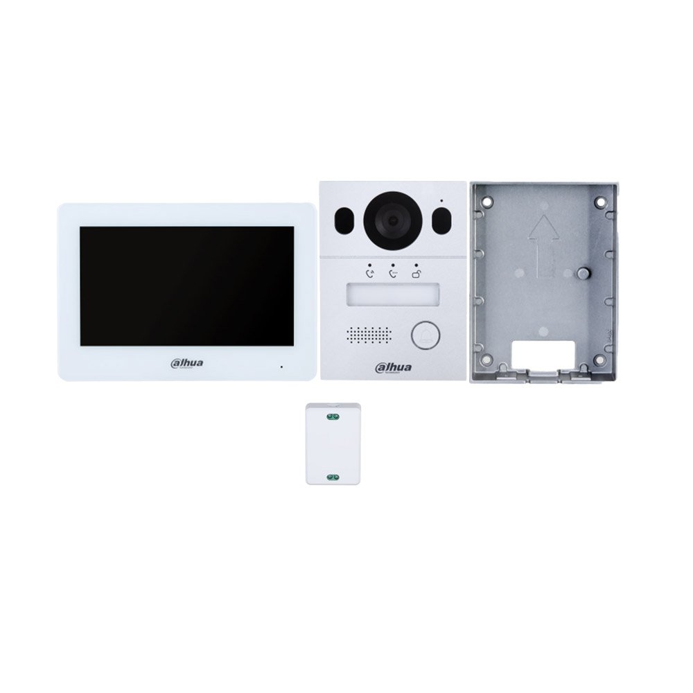 Kit videointerfon pe doua fire WiFi Dahua KTX01(S), 2 MP, 7 inch, 2.4 GHz, 2 fire,slot card Kit videointerfon pe doua fire WiFi Dahua KTX01(S), 2 MP, 7 inch, 2.4 GHz, 2 fire,slot card