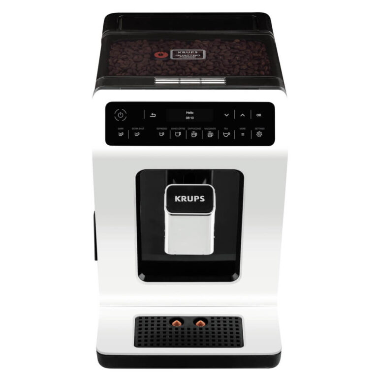 Espressor automat Krups EA891110, 1450 W, 2.3 L, 15 bar, Negru/Alb