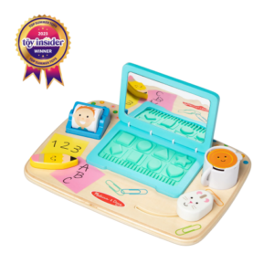 Laptop din lemn de jucarie pentru toddleri Laptop din lemn de jucarie pentru toddleri