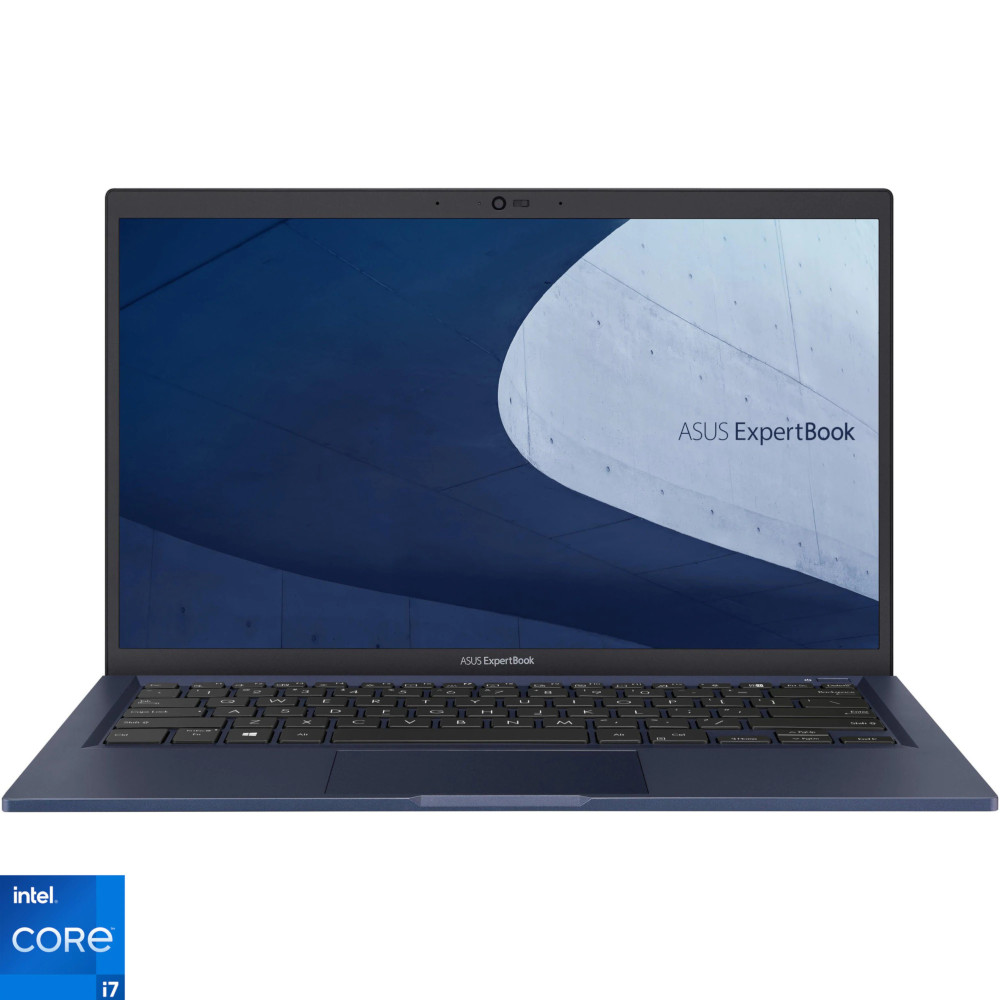 Laptop ultraportabil ASUS ExpertBook B1400CEAE, 14 inch, Full HD, Intel Core i7-1165G7, 16GB, 1TB HDD, 512GB SSD, Intel Iris Xe Graphics, Free DOS, Star Black Laptop ultraportabil ASUS ExpertBook B1400CEAE, 14 inch, Full HD, Intel Core i7-1165G7, 16GB, 1TB HDD, 512GB SSD, Intel Iris Xe Graphics, Free DOS, Star Black