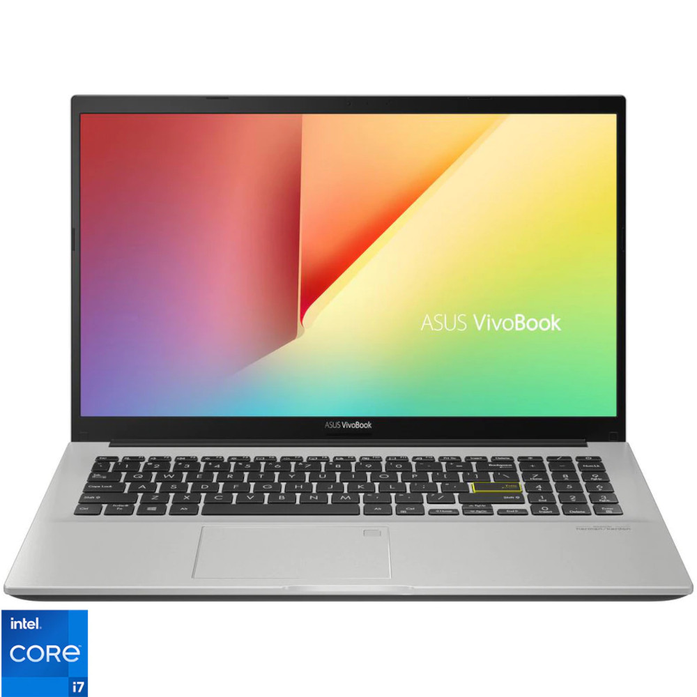 Laptop ASUS Vivobook 15 X513EA, 15.6 inch, Full HD, Intel Core i7-1165G7, 8GB, 512GB SSD, Intel Iris Xe Graphics, Free DOS, Spangle Silver Laptop ASUS Vivobook 15 X513EA, 15.6 inch, Full HD, Intel Core i7-1165G7, 8GB, 512GB SSD, Intel Iris Xe Graphics, Free DOS, Spangle Silver