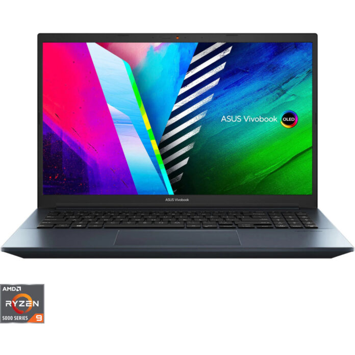 Laptop ASUS Vivobook Pro 15 M3500QC, 15.6 inch, AMD Ryzen 9 5900HX, 16GB, 1TB SSD, Nvidia GeForce RTX 3050, No OS, Albastru Laptop ASUS Vivobook Pro 15 M3500QC, 15.6 inch, AMD Ryzen 9 5900HX, 16GB, 1TB SSD, Nvidia GeForce RTX 3050, No OS, Albastru