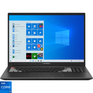 Laptop ASUS Vivobook Pro N7600PC, 16 inch, OLED, 4K, Intel Core i7-11370H, 16GB, 1TB SSD, NVIDIA GeForce RTX 3050, Windows 10 Pro, Comet Grey Laptop ASUS Vivobook Pro N7600PC, 16 inch, OLED, 4K, Intel Core i7-11370H, 16GB, 1TB SSD, NVIDIA GeForce RTX 3050, Windows 10 Pro, Comet Grey