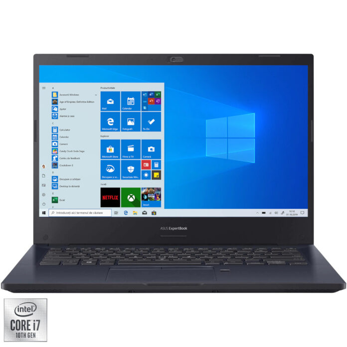 Laptop ultraportabil ASUS ExpertBook P2451FA, 14 inch, Full HD, Intel Core i7-10510U, 8GB, 1TB SSD, Intel UHD Graphics, Windows 10 Pro, Negru Laptop ultraportabil ASUS ExpertBook P2451FA, 14 inch, Full HD, Intel Core i7-10510U, 8GB, 1TB SSD, Intel UHD Graphics, Windows 10 Pro, Negru