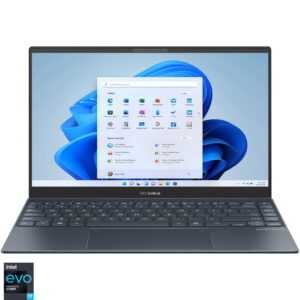 Laptop ultraportabil ASUS ZenBook 13 UX325EA, 13.3 inch, Full HD, Intel Core i7-1165G7, 8GB, 512GB SSD, Intel Iris Xe Graphics, Windows 11 Home, Pine Grey Laptop ultraportabil ASUS ZenBook 13 UX325EA, 13.3 inch, Full HD, Intel Core i7-1165G7, 8GB, 512GB SSD, Intel Iris Xe Graphics, Windows 11 Home, Pine Grey