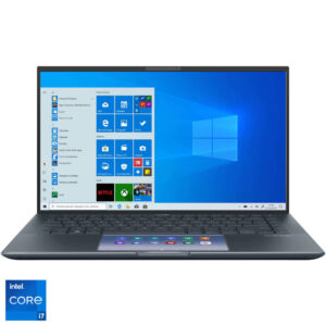 Laptop ultraportabil ASUS ZenBook 14 UX435EA, 14 inch, Full HD, Intel Core i7-1165G7, 8GB, 512GB SSD, Intel Iris Xe Graphics, Windows 10 Home, Pine Grey Laptop ultraportabil ASUS ZenBook 14 UX435EA, 14 inch, Full HD, Intel Core i7-1165G7, 8GB, 512GB SSD, Intel Iris Xe Graphics, Windows 10 Home, Pine Grey