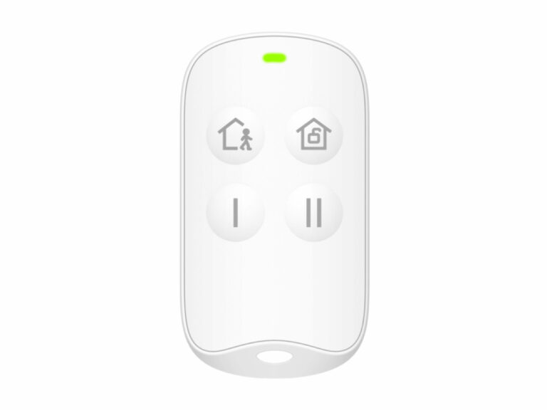 Telecomanda wireless alarma HiLook, 4 butoane, tip breloc, 868 MHz, anti-bruiaj, ALARM-KF201-WE