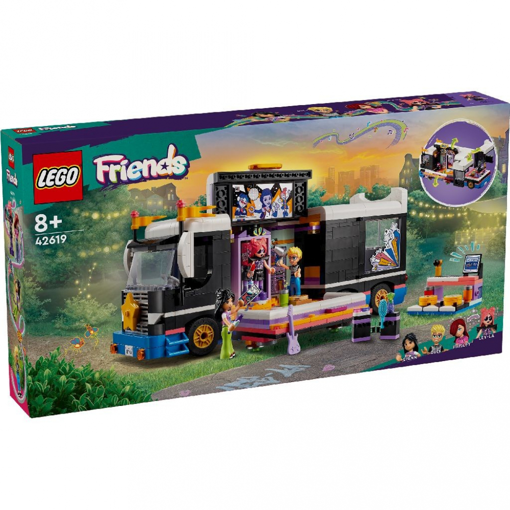 Lego Friends Autocar De Turneu Pentru Staruri Pop 42619 Lego Friends Autocar De Turneu Pentru Staruri Pop 42619