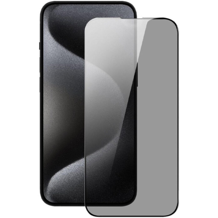 Lemontti Folie Sticla Privacy Full Fit iPhone 16 Pro Max Negru