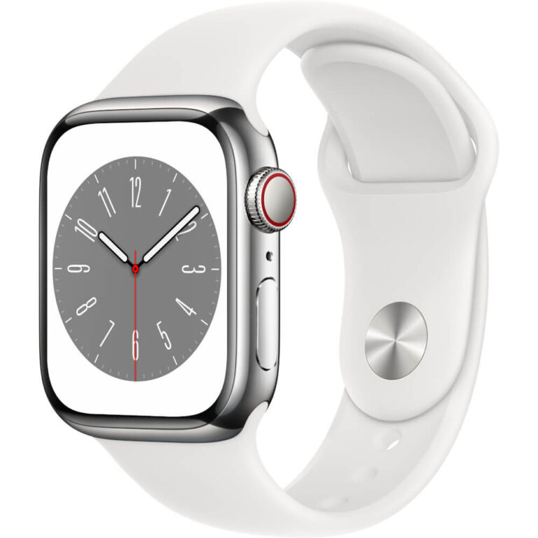 Apple Watch Series 8 GPS + Cellular, 41mm, Graphite Stainless Steel Case, Midnight Sport Band