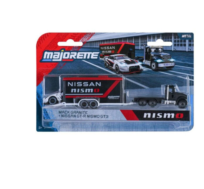 MAJORETTE TRANSPORTER SET REMORCA DE CURSE DELUXE MACK GRANITE SI MASINUTA NISSAN GT R NISMO GT 3 MAJORETTE TRANSPORTER SET REMORCA DE CURSE DELUXE MACK GRANITE SI MASINUTA NISSAN GT R NISMO GT 3