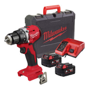 Masina de gaurit Milwaukee M18 BLDDRC-502C, mandrina 13mm, motor fara perii, cuplu 60.5 Nm, cu doi acumulatori M18, 4933492835 Masina de gaurit Milwaukee M18 BLDDRC-502C, mandrina 13mm, motor fara perii, cuplu 60.5 Nm, cu doi acumulatori M18, 4933492835