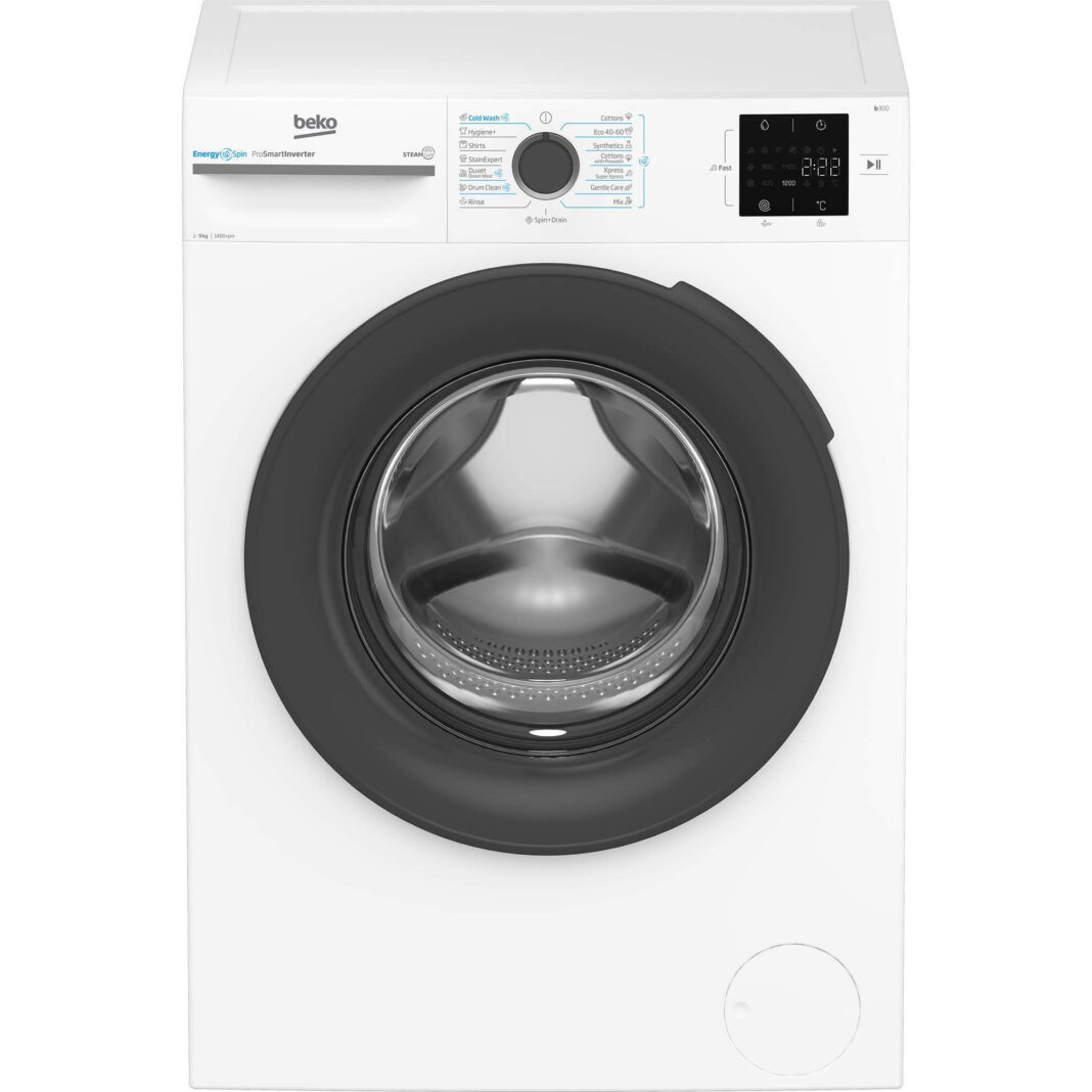 Masina de spalat rufe Beko BM3WFSU39413W, 1400 RPM, 9 kg, Aquawave, Display digital, SteamCure, Recycled Tub, ProSmart Inverter, AddXtra, Alb, Clasa A Masina de spalat rufe Beko BM3WFSU39413W, 1400 RPM, 9 kg, Aquawave, Display digital, SteamCure, Recycled Tub, ProSmart Inverter, AddXtra, Alb, Clasa A