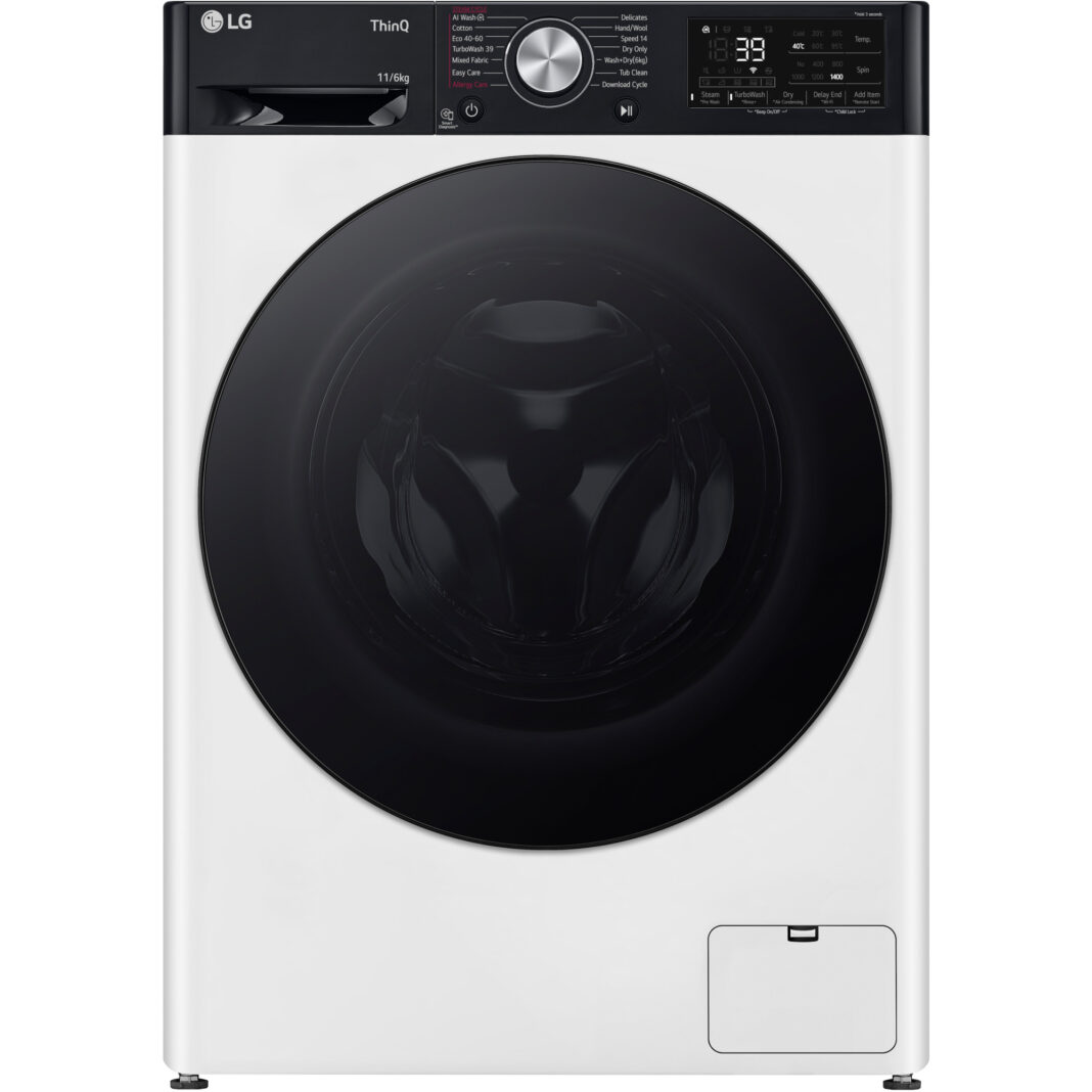 Masina de spalat rufe cu uscator LG F4DR711S2H, 11/6 Kg, 1400 RPM, 14 programe, Motor Inverter Direct Drive, Clasa A, Alb Masina de spalat rufe cu uscator LG F4DR711S2H, 11/6 Kg, 1400 RPM, 14 programe, Motor Inverter Direct Drive, Clasa A, Alb