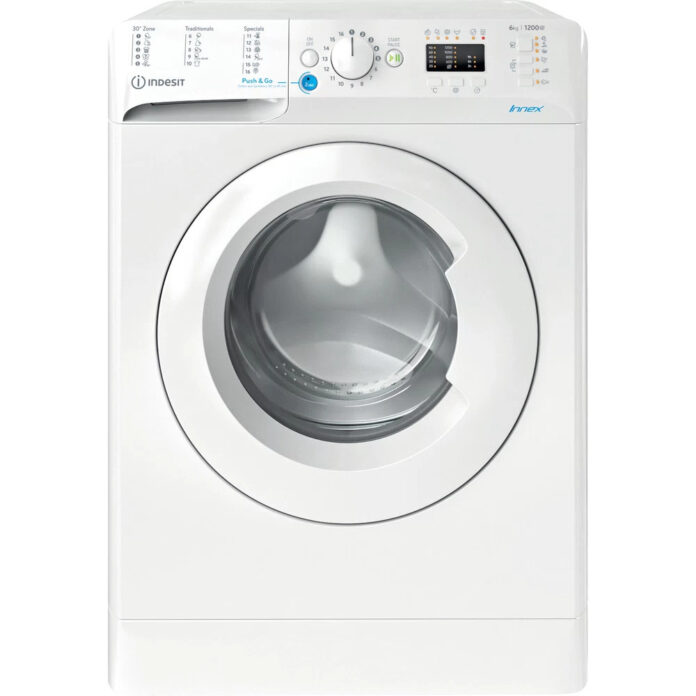 Masina de spalat rufe Indesit BWSA 61251 W EU N, 1200 RPM, 6 kg, Clasa F