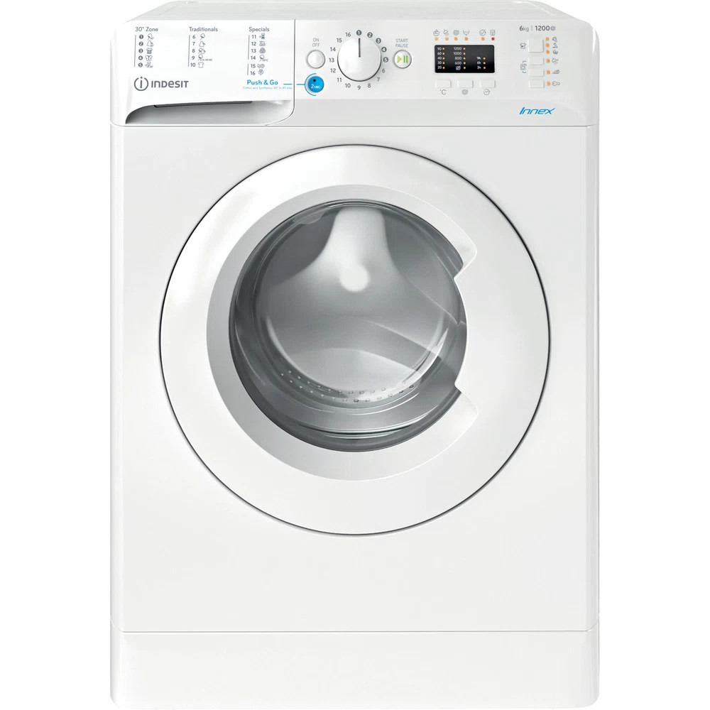 Masina de spalat rufe Indesit BWSA 61251 W EU N, 1200 RPM, 6 kg, Clasa F