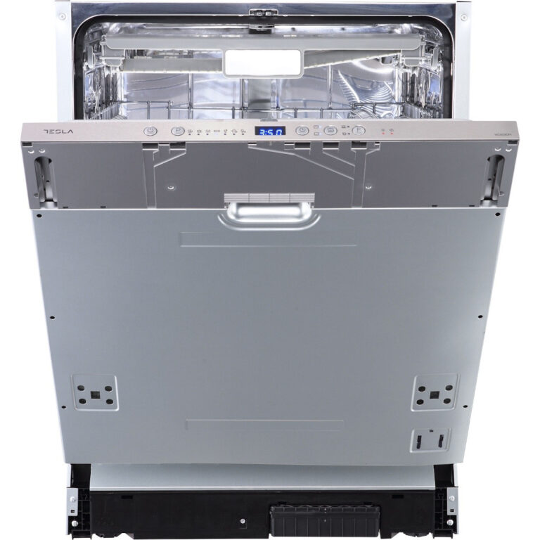 Masina de spalat vase incorporabila Tesla WDI690M, 14 seturi, 7 programe, Aqua Stop,  Clasa  E, Inox