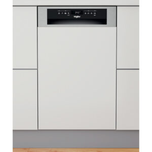 Masina de spalat vase slim semi-incorporabila Whirlpool WSBO3O34PFX, 10 seturi, 8 programe, Clasa D Masina de spalat vase slim semi-incorporabila Whirlpool WSBO3O34PFX, 10 seturi, 8 programe, Clasa D