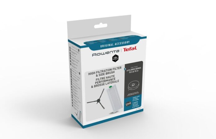 Kit Rowenta ZR185002 cu filtru de inalta performanta si perii laterale compatibil cu aspiratorul robot Rowenta X-Plorer S75 si S75+ seriile RR85xx Kit Rowenta ZR185002 cu filtru de inalta performanta si perii laterale compatibil cu aspiratorul robot Rowenta X-Plorer S75 si S75+ seriile RR85xx