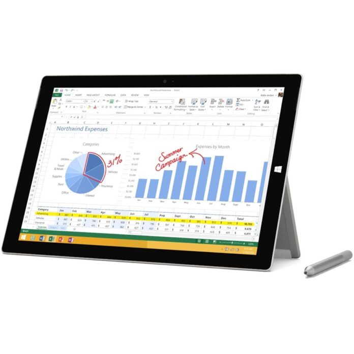 Tableta Microsoft Surface Pro 3, Intel® Core™ i5, Memorie 8GB, 256GB SSD, Windows 8.1 Pro, Argintiu Tableta Microsoft Surface Pro 3, Intel® Core™ i5, Memorie 8GB, 256GB SSD, Windows 8.1 Pro, Argintiu