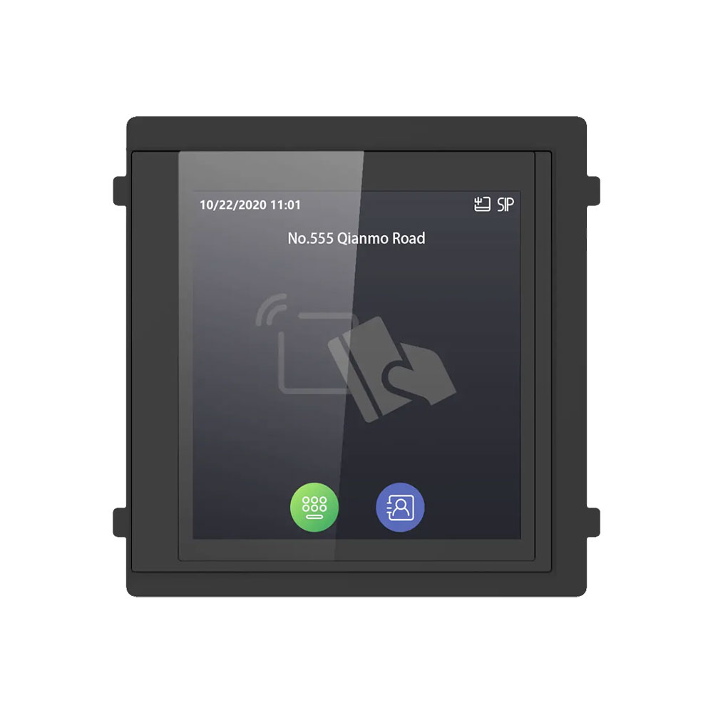 Modul cititor carduri cu display Hikvision DS-KD-TDM, 4 inch, card MF, cod pin, touchscreen Modul cititor carduri cu display Hikvision DS-KD-TDM, 4 inch, card MF, cod pin, touchscreen