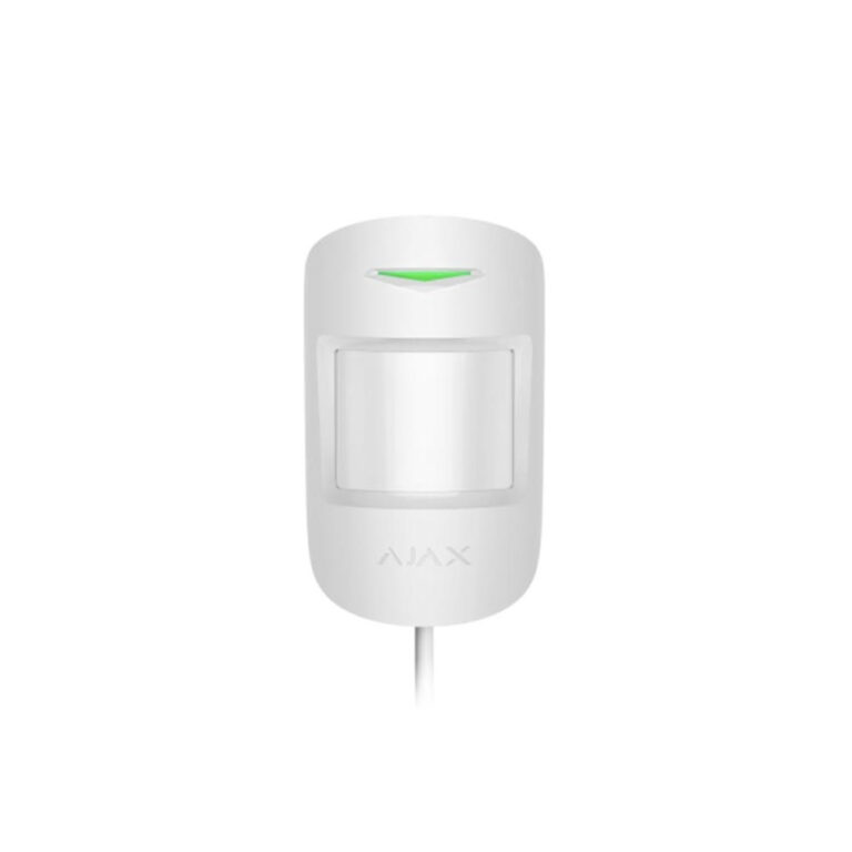 Detector de miscare PIR Ajax MotionProtect Fibra WH, 12 m, 88 grade, pet immunity