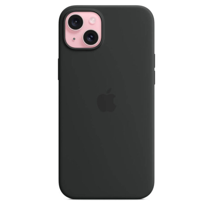Husa de protectie Apple Silicone Case with MagSafe pentru iPhone 15 Plus, Negru Husa de protectie Apple Silicone Case with MagSafe pentru iPhone 15 Plus, Negru