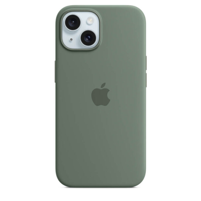 Husa de protectie Apple Silicone Case cu MagSafe pentru iPhone 15 Plus, Cypress Husa de protectie Apple Silicone Case cu MagSafe pentru iPhone 15 Plus, Cypress