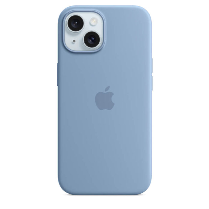 Husa de protectie Apple Silicone Case with MagSafe pentru iPhone 15 Plus, Winter Blue Husa de protectie Apple Silicone Case with MagSafe pentru iPhone 15 Plus, Winter Blue