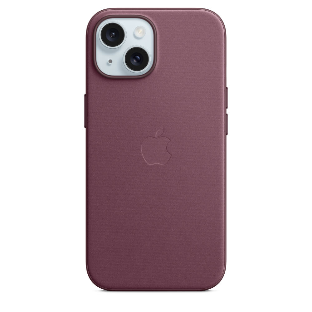 Husa de protectie Apple FineWoven Case cu MagSafe pentru iPhone 15, Mulberry Husa de protectie Apple FineWoven Case cu MagSafe pentru iPhone 15, Mulberry
