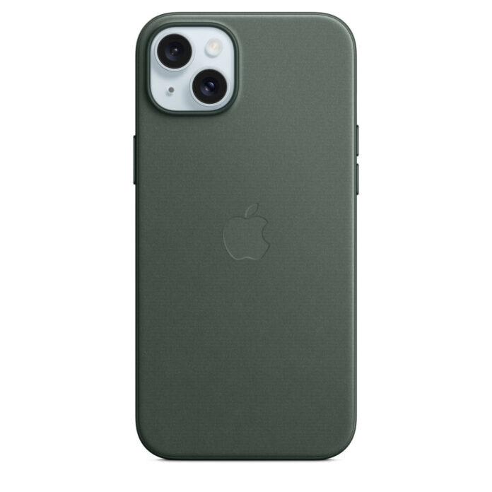 Husa de protectie Apple FineWoven Case with MagSafe pentru iPhone 15 Plus, Evergreen Husa de protectie Apple FineWoven Case with MagSafe pentru iPhone 15 Plus, Evergreen