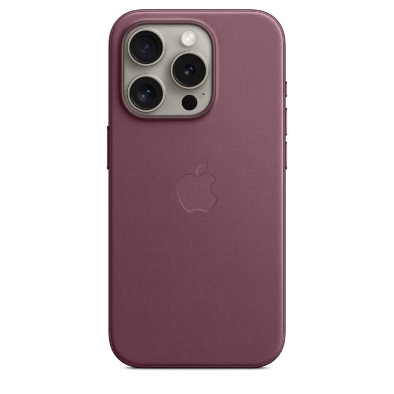 Husa de protectie Apple FineWoven Case with MagSafe pentru  iPhone 15 Pro, Mulberry