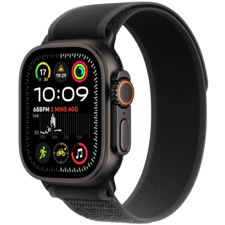 Apple Watch Ultra 2, GPS, Cellular, 49 mm, Carcasa Natural Titanium, Blue Trail Loop, M/L