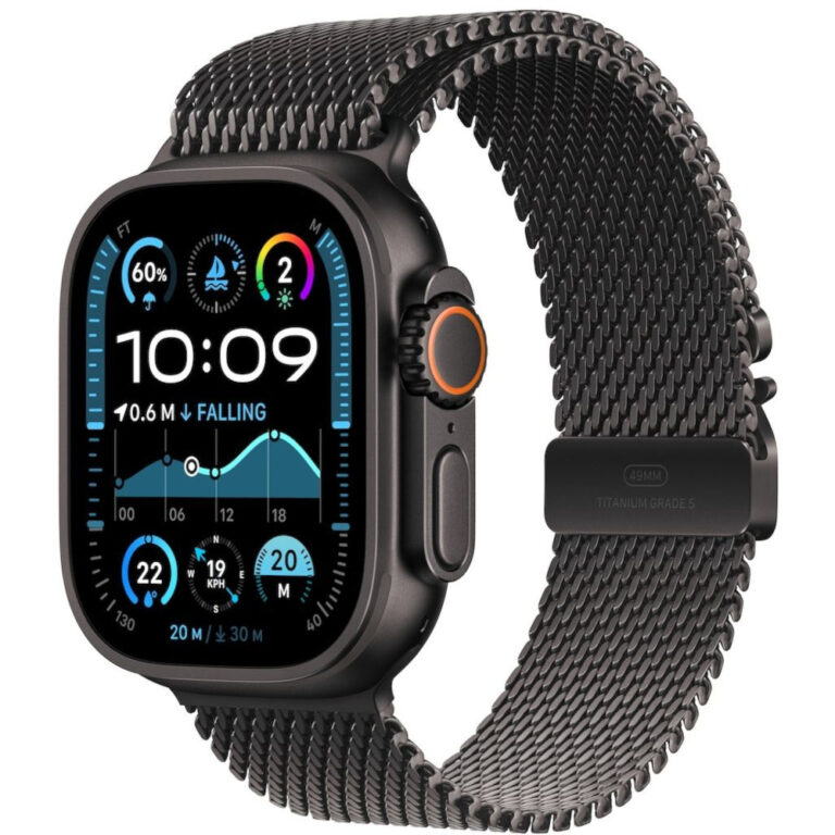 Apple Watch Ultra 2, GPS, Cellular, 49 mm, Carcasa Natural Titanium, Natural Titanium Milanese Loop, M