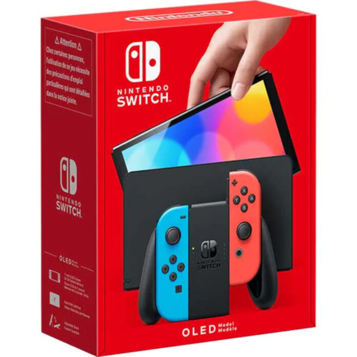 Consola Nintendo Switch OLED, Joy-Con Neon Red/Neon Blue Consola Nintendo Switch OLED, Joy-Con Neon Red/Neon Blue