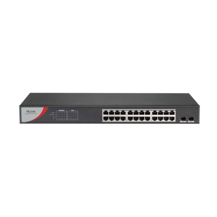 Switch PoE cu 24 porturi HikVision HiLook NS-0526P-225, 10/100/1000 Mbps, 52 Gbps, 38.69 Mpps, MAC 8K, fara management Switch PoE cu 24 porturi HikVision HiLook NS-0526P-225, 10/100/1000 Mbps, 52 Gbps, 38.69 Mpps, MAC 8K, fara management