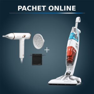 Pachet PROMO Aspirator cu abur Rowenta Clean & Steam Multi RY8544WH 1700W & Uscator de par compact Rowenta Nano HY8140F0 1700W Pachet PROMO Aspirator cu abur Rowenta Clean & Steam Multi RY8544WH 1700W & Uscator de par compact Rowenta Nano HY8140F0 1700W