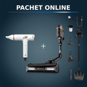 Pachet PROMO Aspirator vertical Rowenta X-Force Flex15.60 RH99F1WO & Uscator de par compact Rowenta Nano HY8140F0 Pachet PROMO Aspirator vertical Rowenta X-Force Flex15.60 RH99F1WO & Uscator de par compact Rowenta Nano HY8140F0