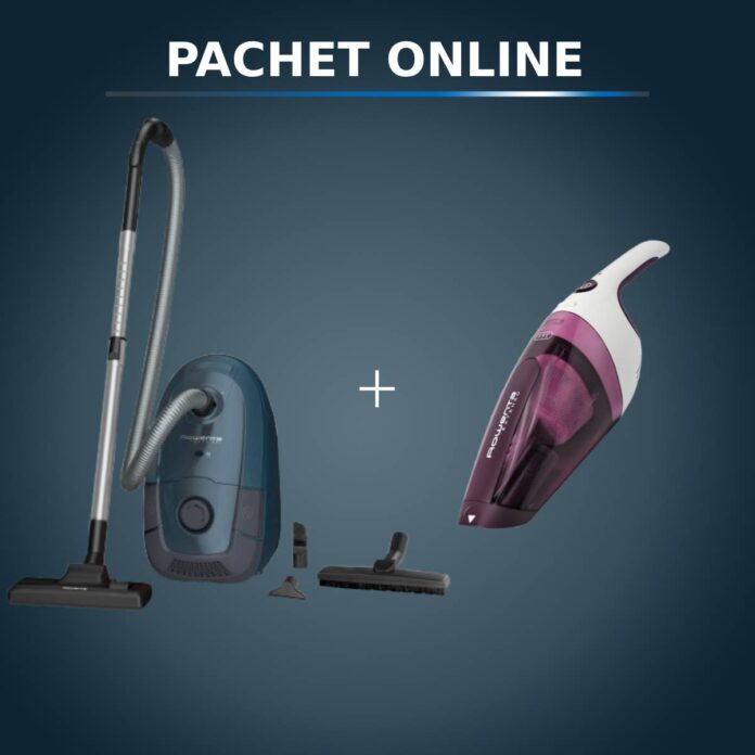 Pachet PROMO Aspirator cu sac Rowenta Power XXL RO3125EA & Aspirator de mana Rowenta Extenso Dry AC232001 Pachet PROMO Aspirator cu sac Rowenta Power XXL RO3125EA & Aspirator de mana Rowenta Extenso Dry AC232001
