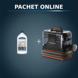 Pachet PROMO Aspirator cu spalare Rowenta Clean IT IN5011F0 si Detergent lichid Rowenta XD5320F0 pentru textile covoare si pete animale de companie Pachet PROMO Aspirator cu spalare Rowenta Clean IT IN5011F0 si Detergent lichid Rowenta XD5320F0 pentru textile covoare si pete animale de companie