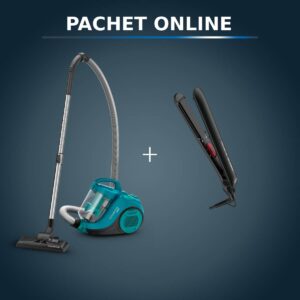 Pachet PROMO Aspirator fară sac Rowenta Swift Power Cyclonic RO2932EA & Placă de păr Rowenta EasyLiss Karl Lagerfeld SF161LF0 Pachet PROMO Aspirator fară sac Rowenta Swift Power Cyclonic RO2932EA & Placă de păr Rowenta EasyLiss Karl Lagerfeld SF161LF0