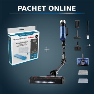 Pachet PROMO Aspirator vertical fără fir Rowenta X-Force Flex 9.60 Aqua RH20C7WO & Kit de 3 mopuri din microfibra ZR009502 Pachet PROMO Aspirator vertical fără fir Rowenta X-Force Flex 9.60 Aqua RH20C7WO & Kit de 3 mopuri din microfibra ZR009502
