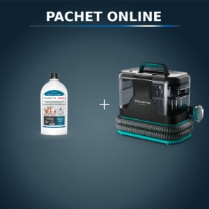 Pachet PROMO Aspirator tapiterie Rowenta Clean IT IN5020F0 si Detergent pentru aspirator cu spalare Rowenta XD5310F0 pentru textile si covoare Pachet PROMO Aspirator tapiterie Rowenta Clean IT IN5020F0 si Detergent pentru aspirator cu spalare Rowenta XD5310F0 pentru textile si covoare