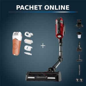 Pachet PROMO Aspirator vertical fără fir Rowenta X-Force Flex 12.60 RH98A8WO si Epilator Rowenta Aqua Soft EP4920F0 Pachet PROMO Aspirator vertical fără fir Rowenta X-Force Flex 12.60 RH98A8WO si Epilator Rowenta Aqua Soft EP4920F0